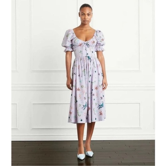 Hill House The Ophelia Dress in Sea Creatures Size Small - Picture 3 of 3
